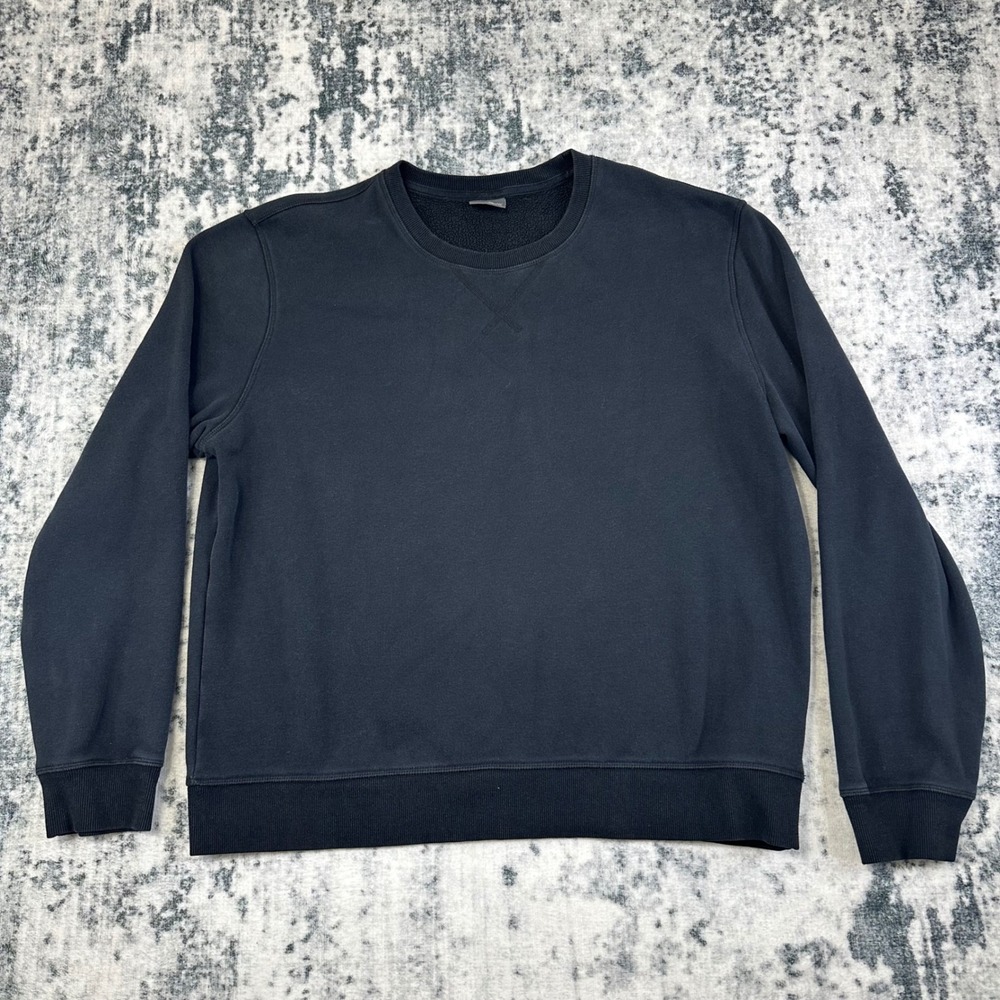 Eddie Bauer Sweatshirt Mens XL Black Fleece Crewneck Long Sleeve